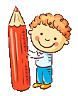 Boy with big pencil